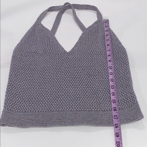 Cleo + Wolf Women's Sweater Knit Tank Cross Straps On Back Light Purple Size M - Picture 8 of 15